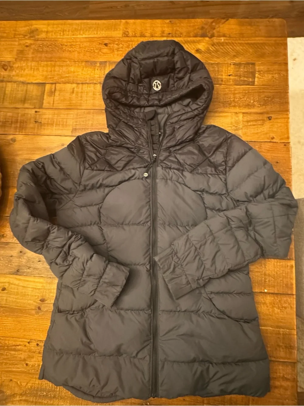LULU 🍋 Fluffin Awesome Lightweight Black Hooded Puffer Jacket